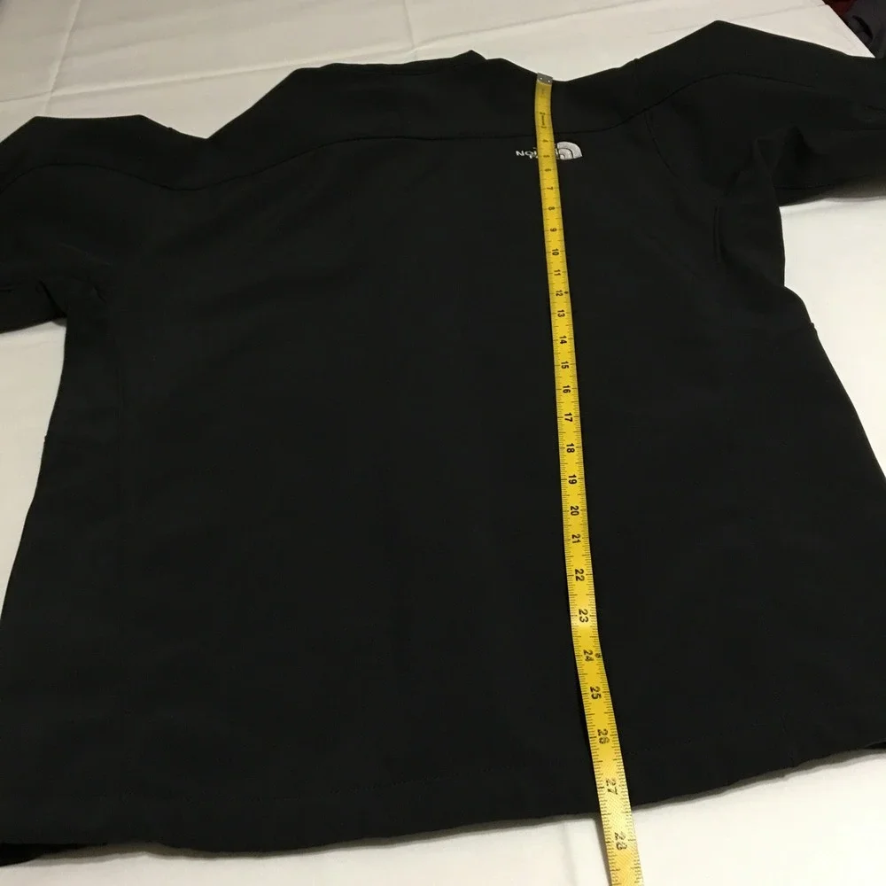 The North Face Softshell Jacket Mens Medium Black Full Zip Windproof